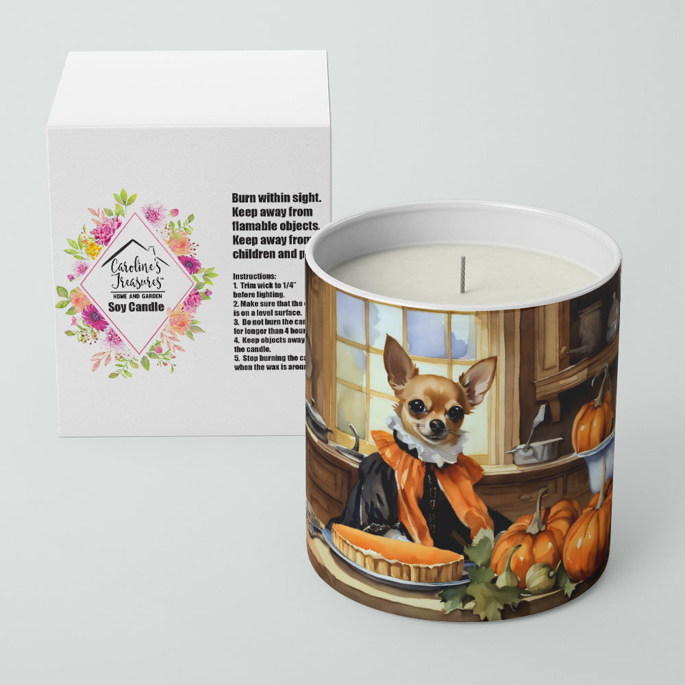 Chihuahua Fall Kitchen Pumpkins Decorative Soy Candle