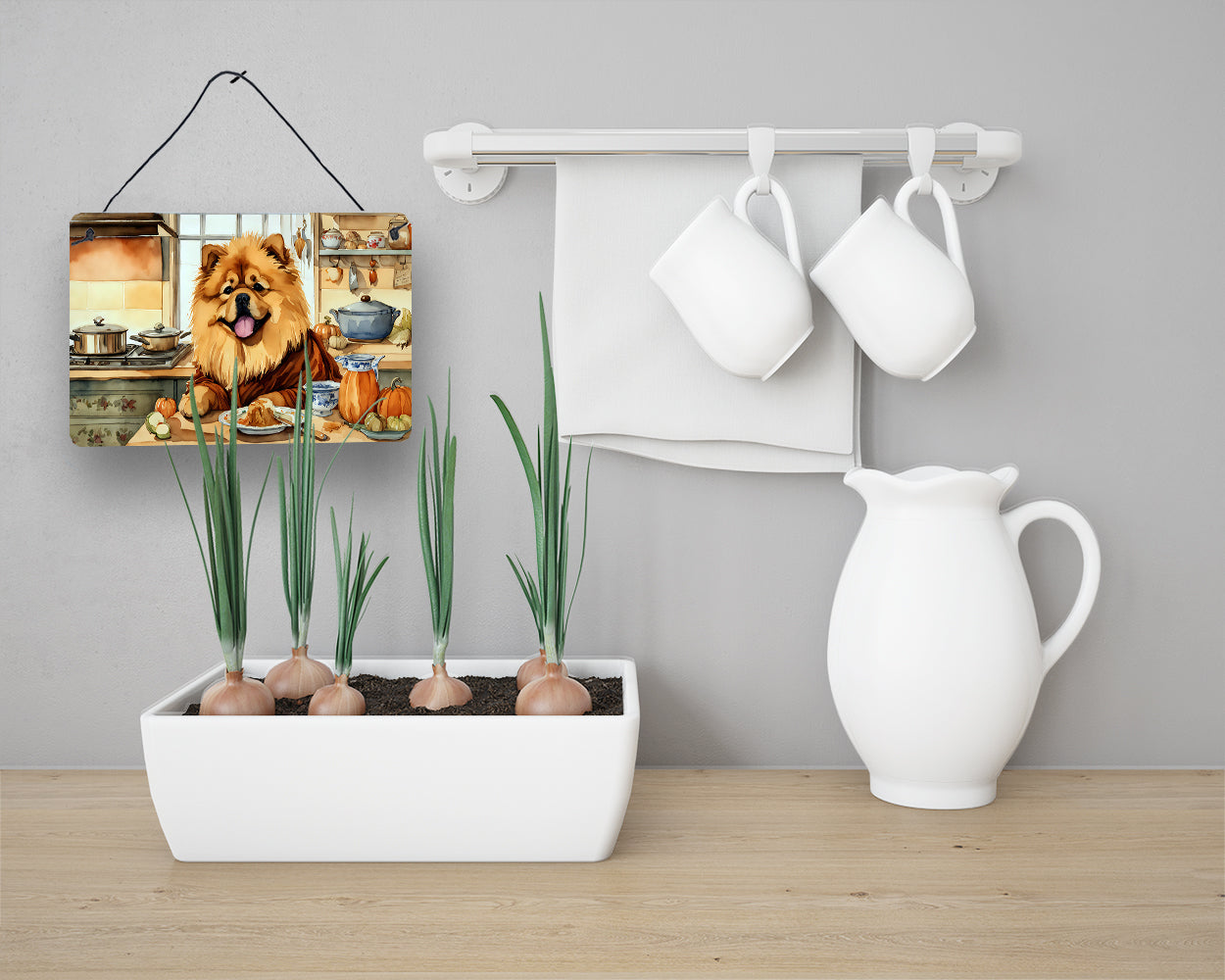 Chow Chow Fall Kitchen Pumpkins Wall or Door Hanging Prints