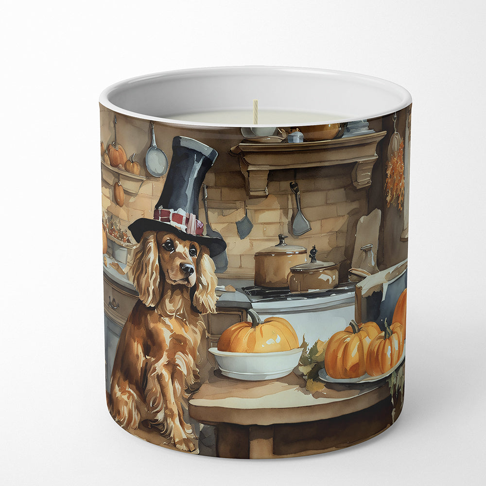 Buy this Cocker Spaniel Fall Kitchen Pumpkins Decorative Soy Candle