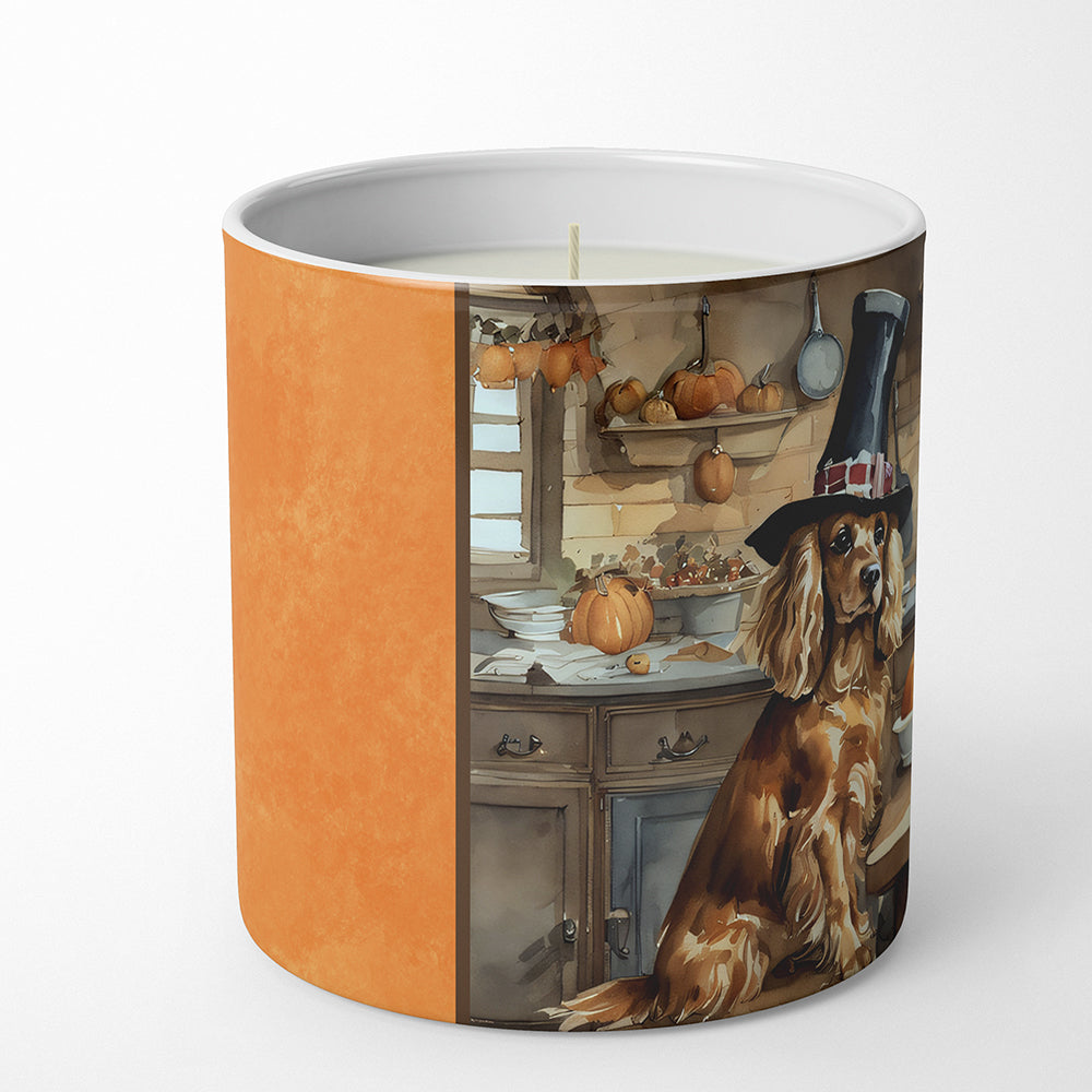 Buy this Cocker Spaniel Fall Kitchen Pumpkins Decorative Soy Candle