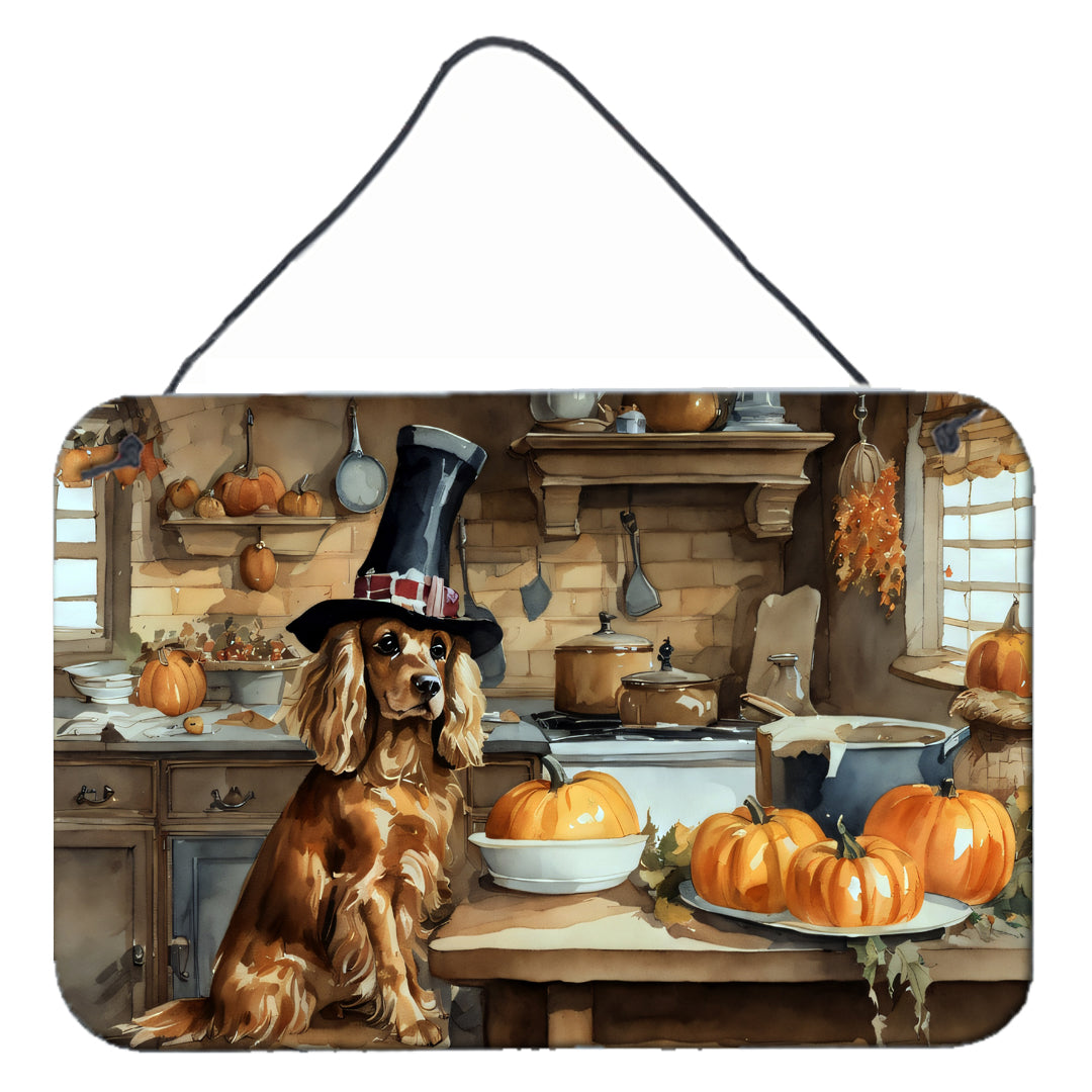 Buy this Cocker Spaniel Fall Kitchen Pumpkins Wall or Door Hanging Prints