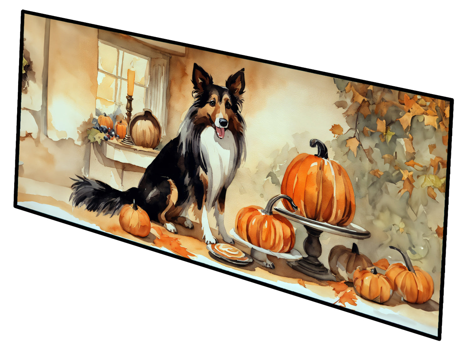 Buy this Collie Fall Kitchen Pumpkins Runner Mat 28x58