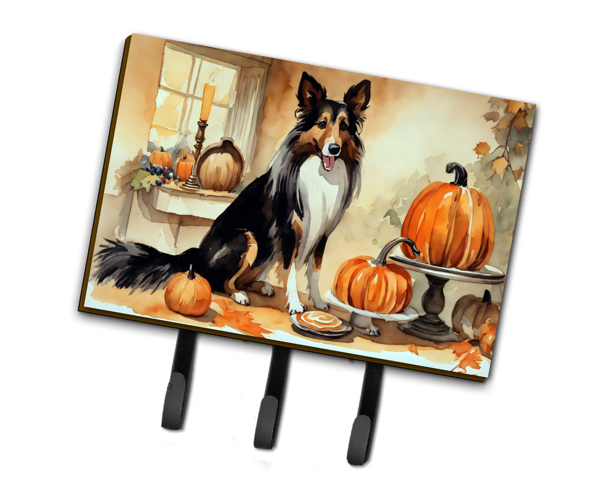 Buy this Collie Fall Kitchen Pumpkins Leash or Key Holder