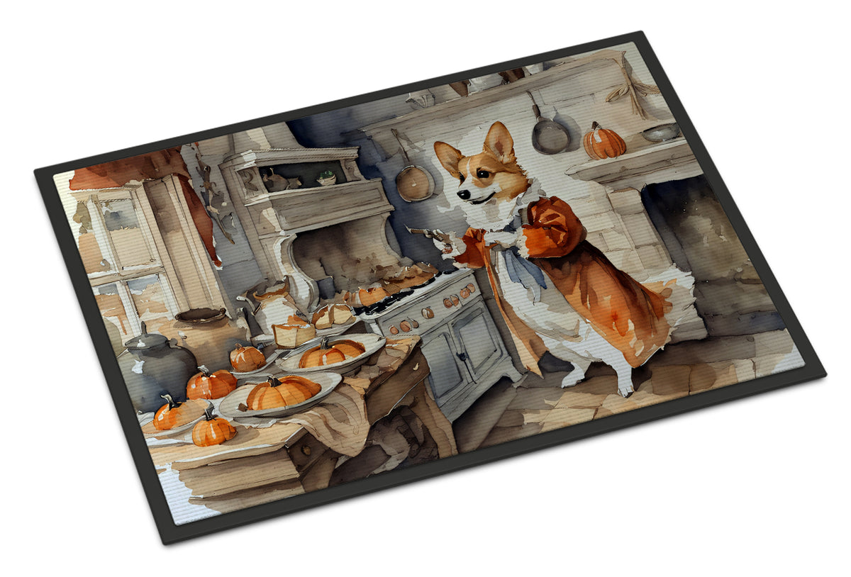 Buy this Corgi Fall Kitchen Pumpkins Doormat 18x27