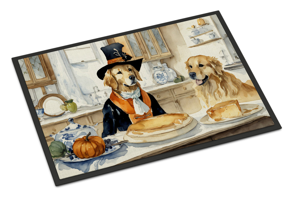 Buy this Golden Retriever Fall Kitchen Pumpkins Doormat 18x27