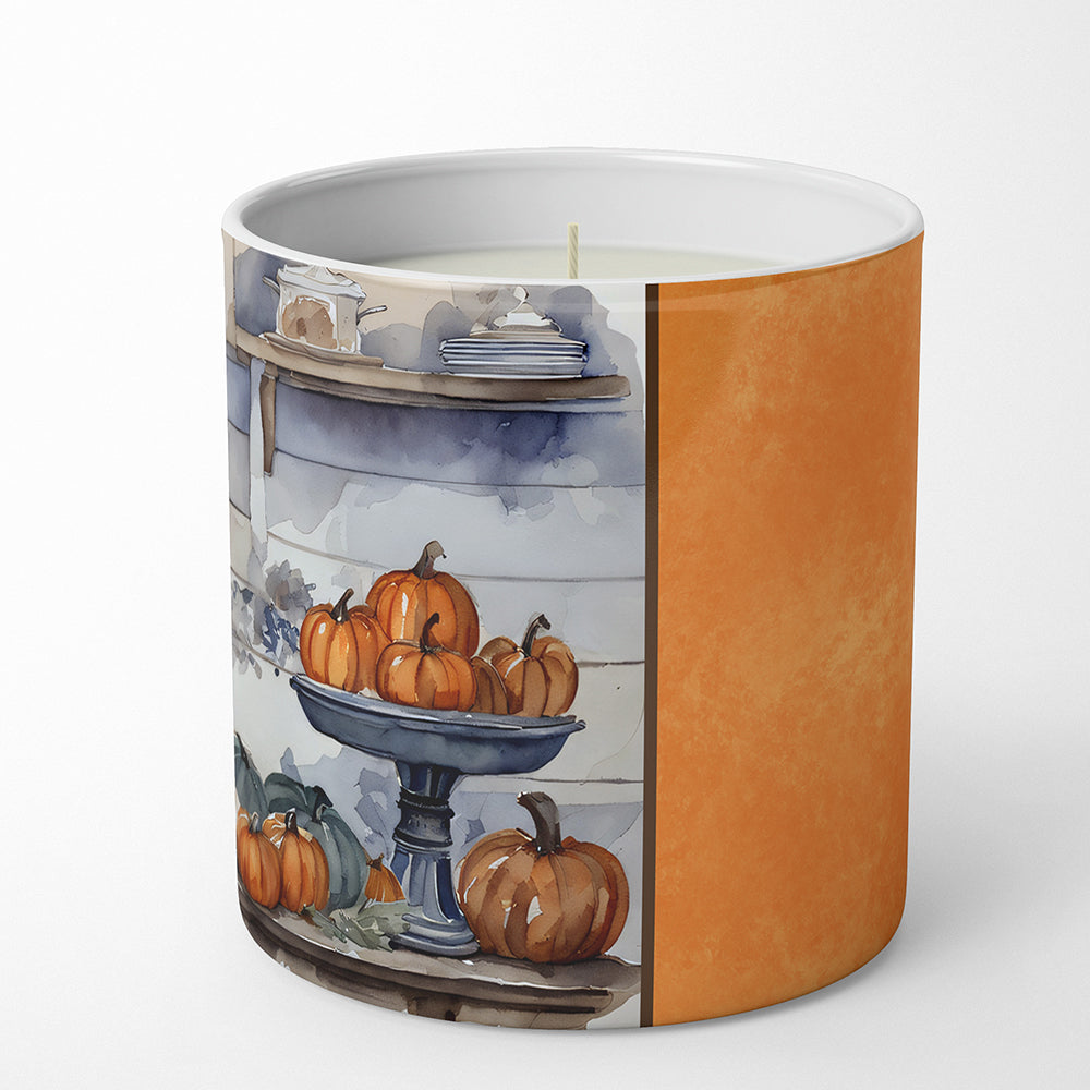Keeshond Fall Kitchen Pumpkins Decorative Soy Candle
