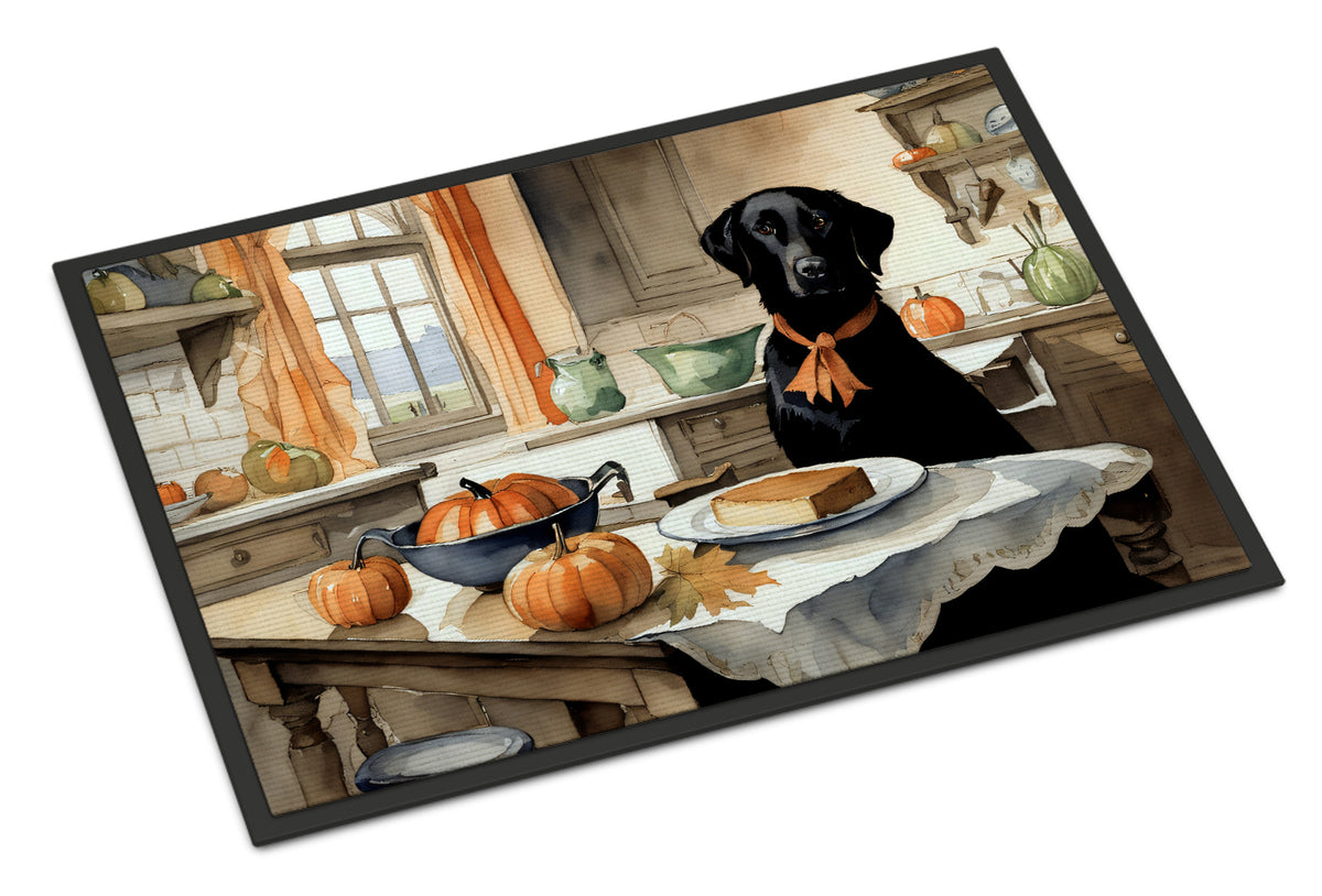 Buy this Black Lab Fall Kitchen Pumpkins Indoor or Outdoor Mat 24x36
