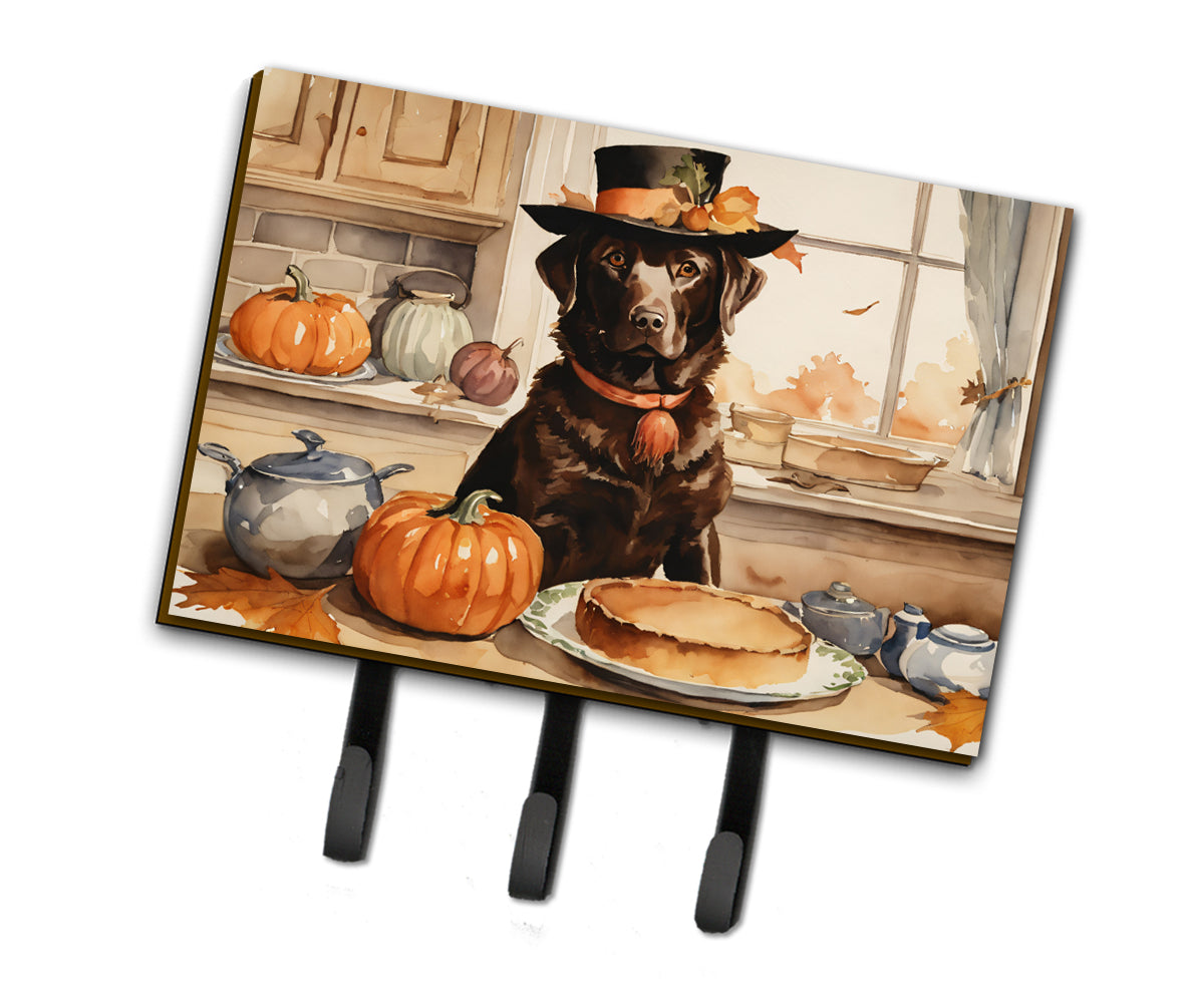 Buy this Chocolate Lab Fall Kitchen Pumpkins Leash or Key Holder