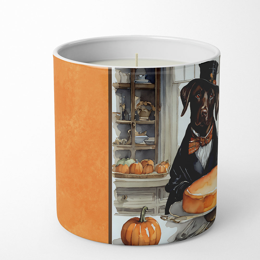 Chocolate Lab Fall Kitchen Pumpkins Decorative Soy Candle
