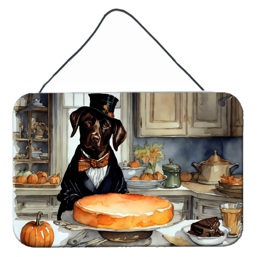 Buy this Chocolate Lab Fall Kitchen Pumpkins Wall or Door Hanging Prints