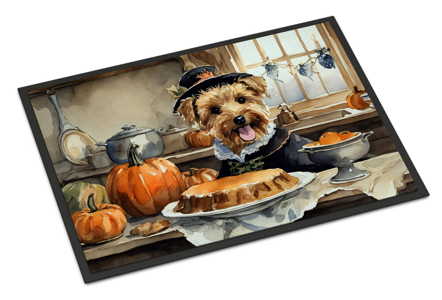 Buy this Lakeland Terrier Fall Kitchen Pumpkins Indoor or Outdoor Mat 24x36