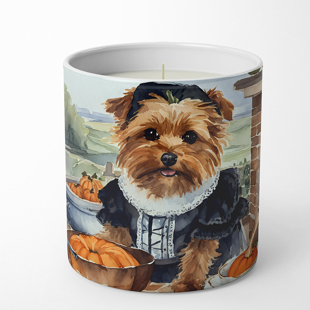 Norfolk Terrier Fall Kitchen Pumpkins Decorative Soy Candle