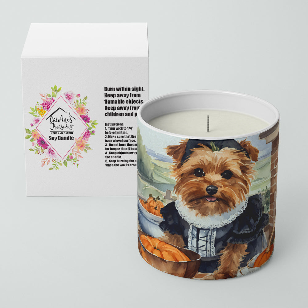 Norfolk Terrier Fall Kitchen Pumpkins Decorative Soy Candle