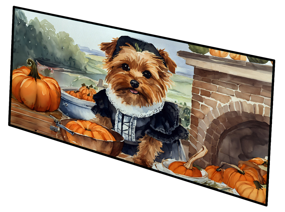 Buy this Norfolk Terrier Fall Kitchen Pumpkins Runner Mat 28x58