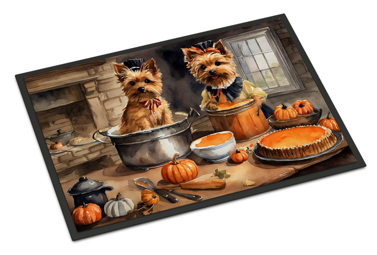 Buy this Norwich Terrier Fall Kitchen Pumpkins Doormat 18x27