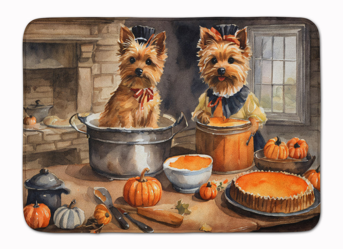 Buy this Norwich Terrier Fall Kitchen Pumpkins Memory Foam Kitchen Mat