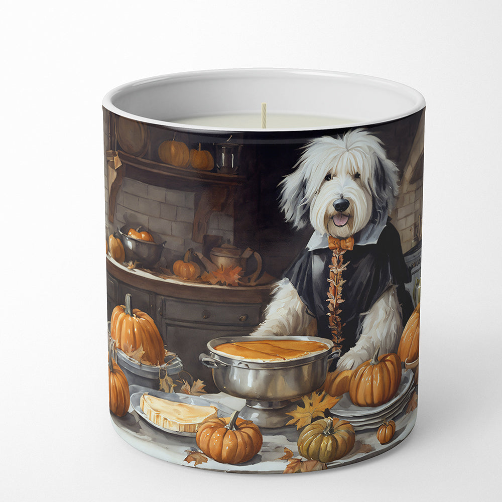 Old English Sheepdog Fall Kitchen Pumpkins Decorative Soy Candle