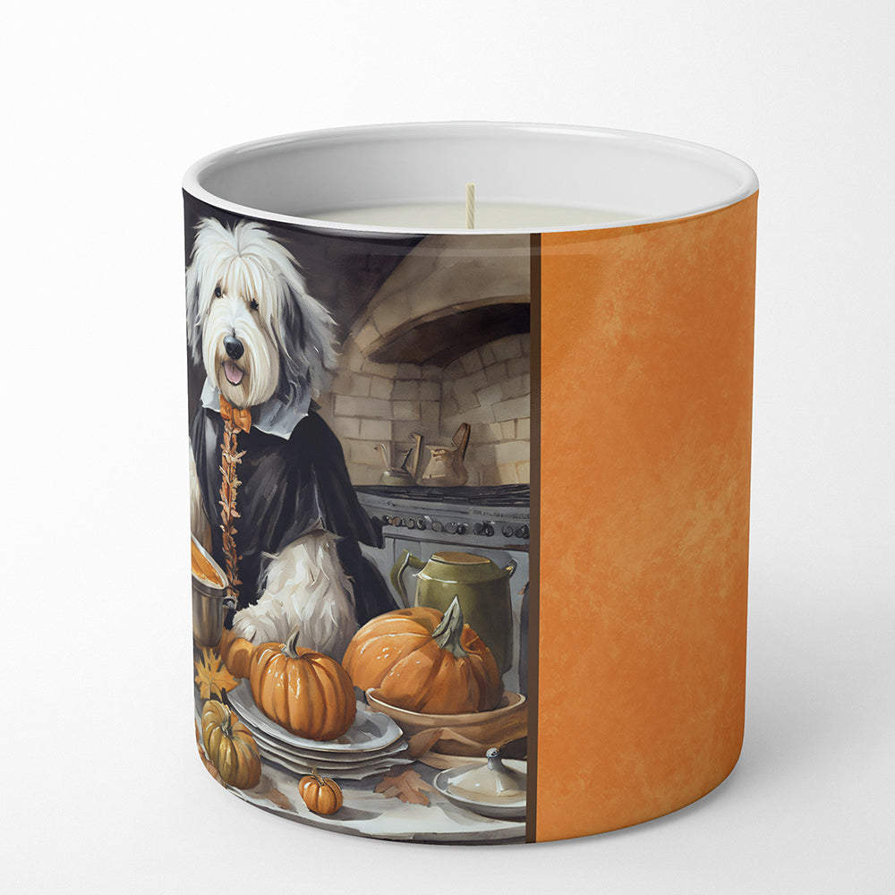 Old English Sheepdog Fall Kitchen Pumpkins Decorative Soy Candle