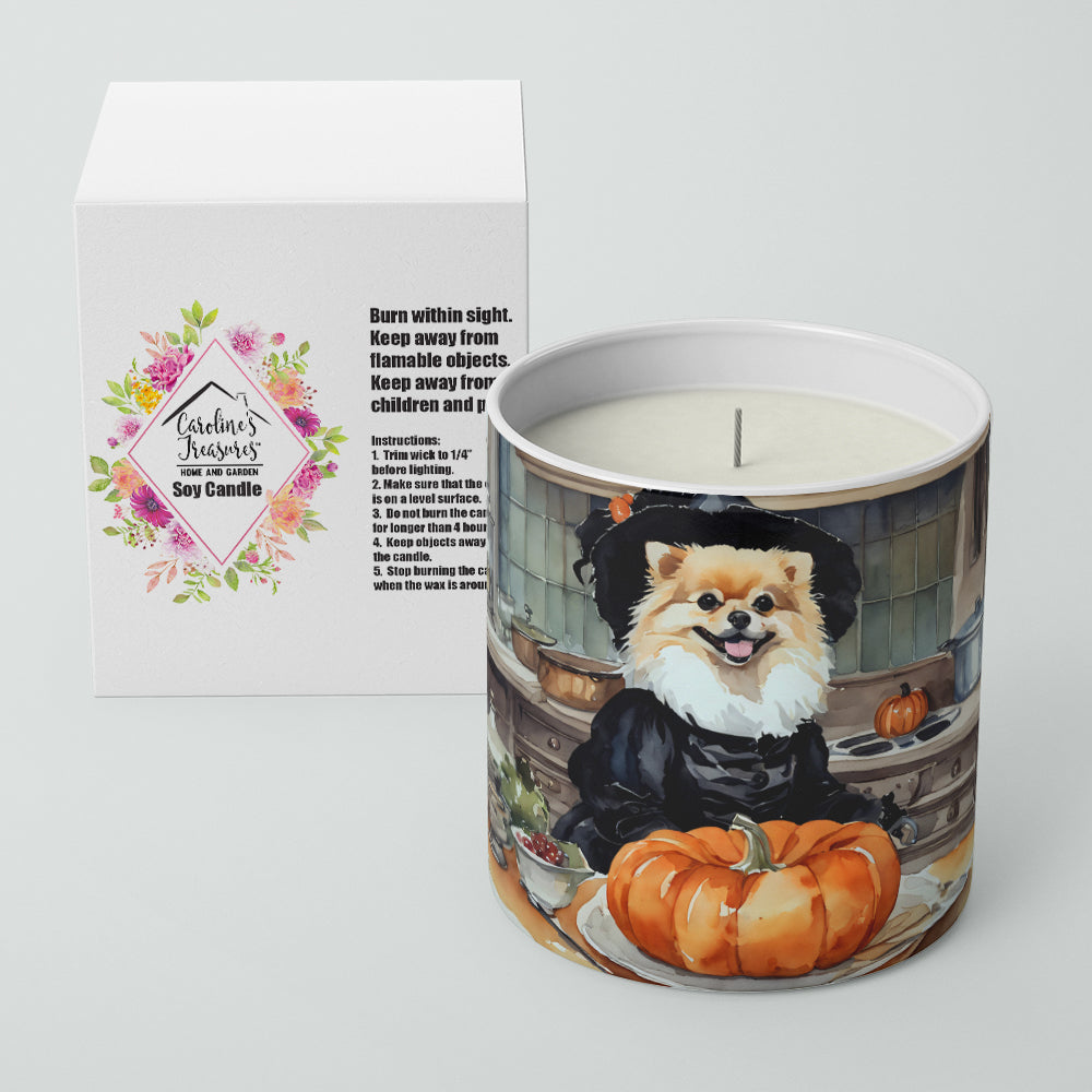 Pomeranian Fall Kitchen Pumpkins Decorative Soy Candle