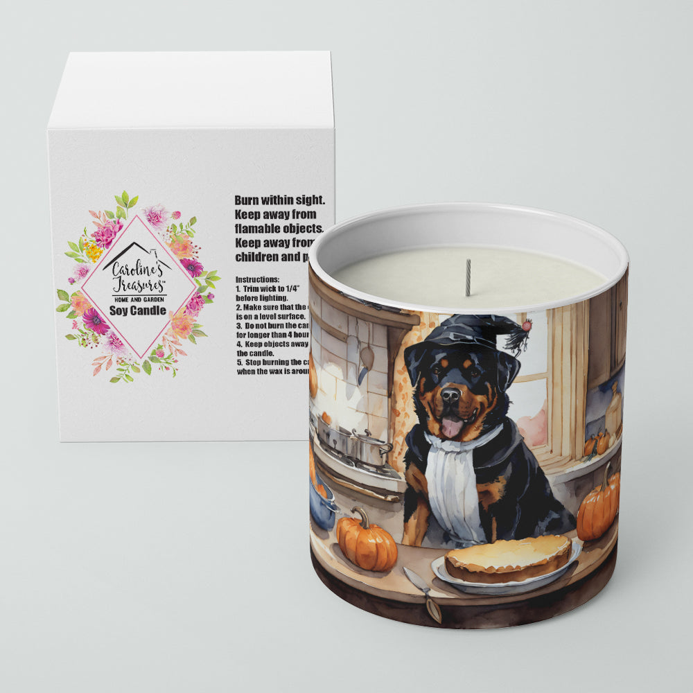Rottweiler Fall Kitchen Pumpkins Decorative Soy Candle