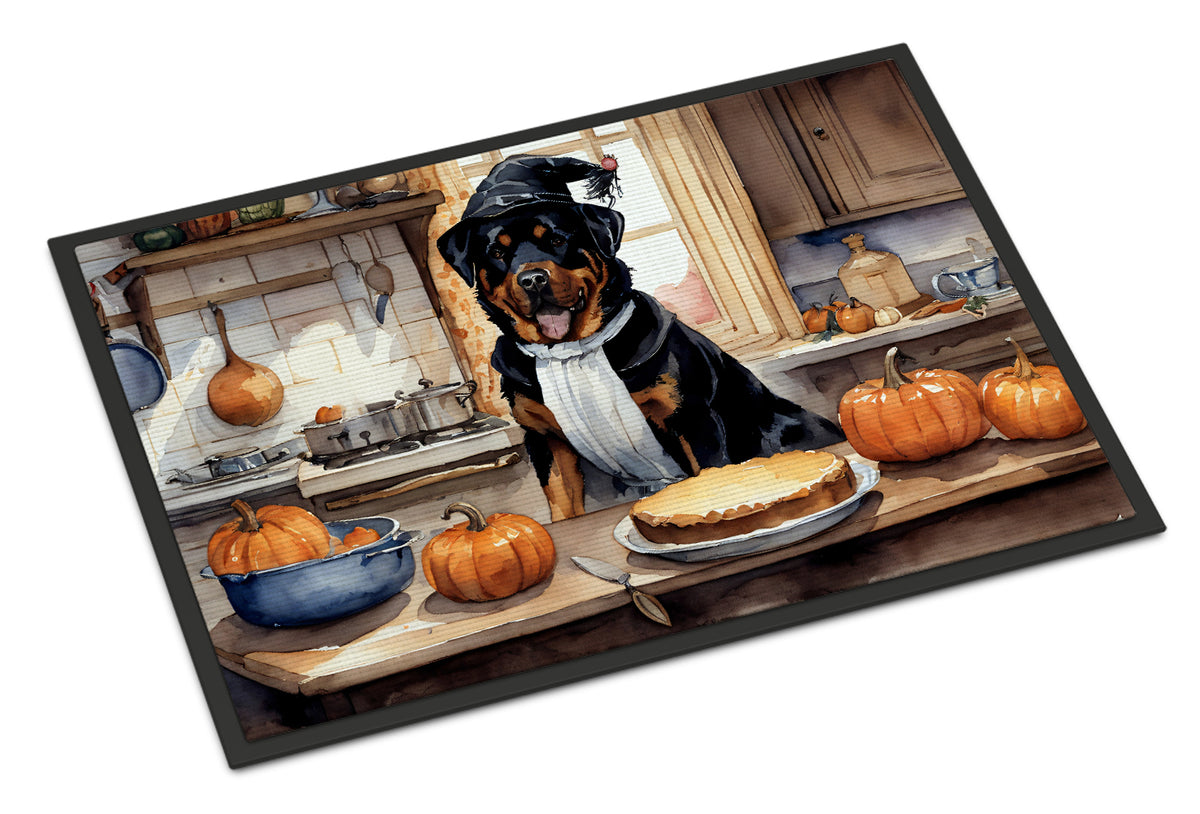 Buy this Rottweiler Fall Kitchen Pumpkins Indoor or Outdoor Mat 24x36