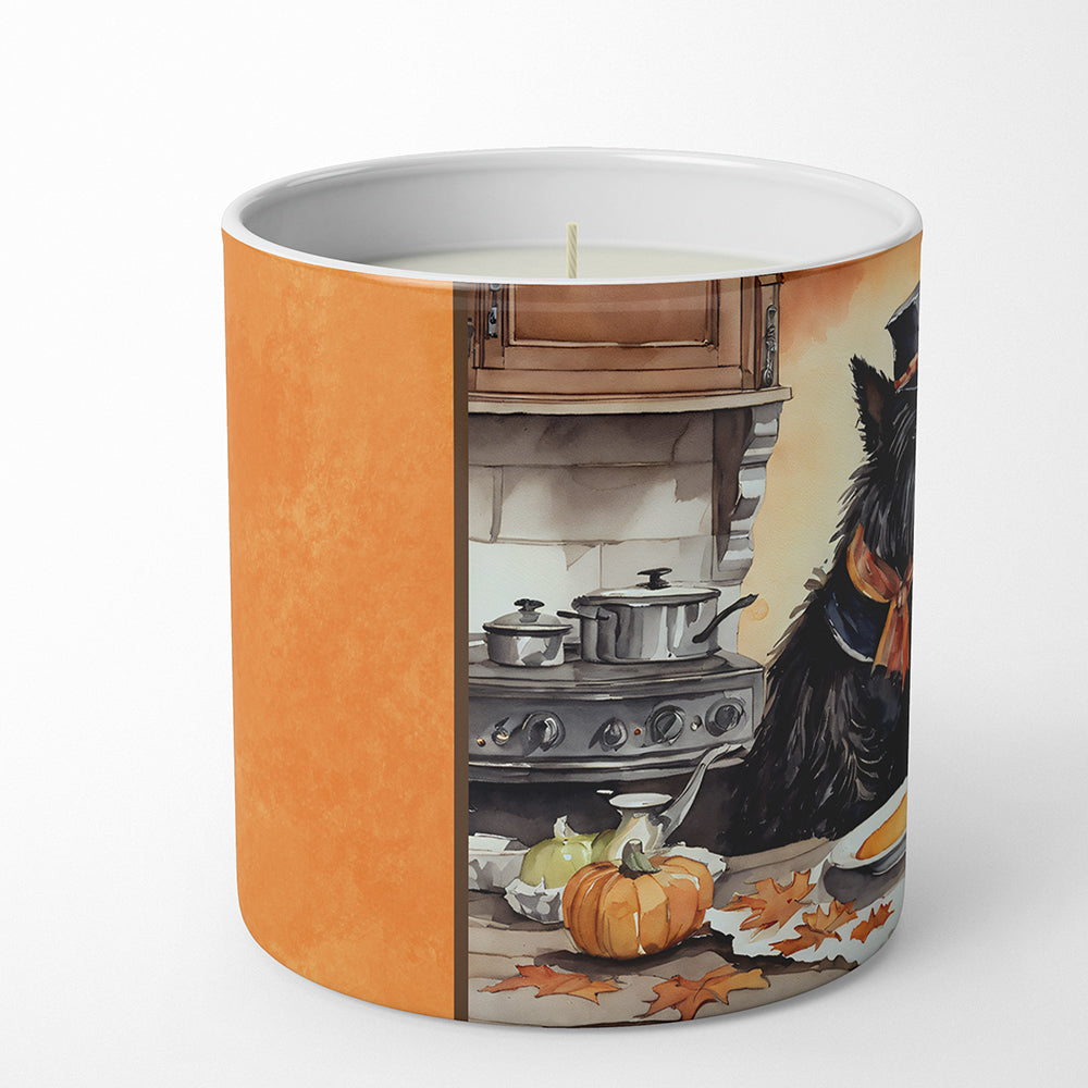 Caroline's Treasures Scottish Terrier Fall Kitchen Pumpkins Decorative Soy Candle