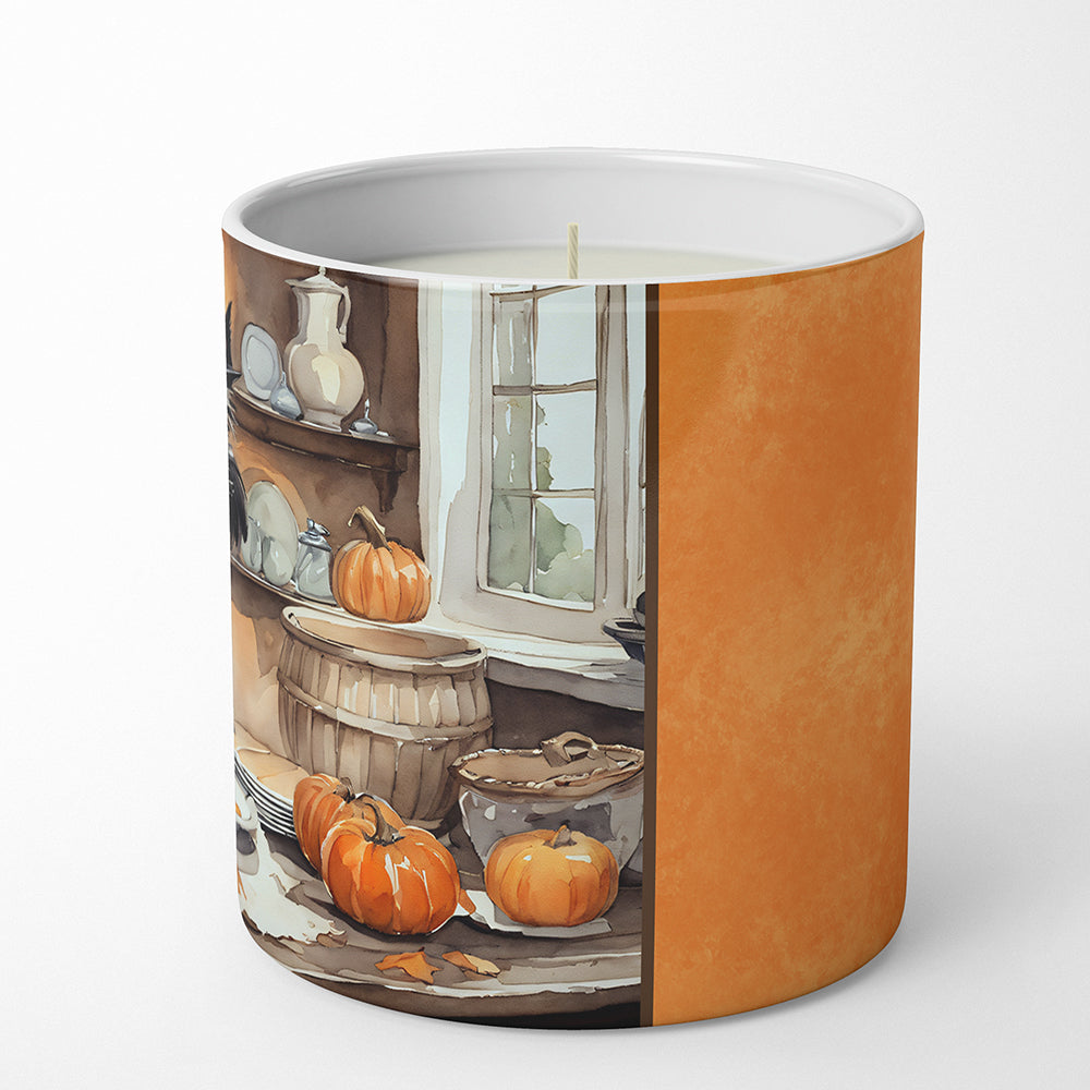 Caroline's Treasures Scottish Terrier Fall Kitchen Pumpkins Decorative Soy Candle