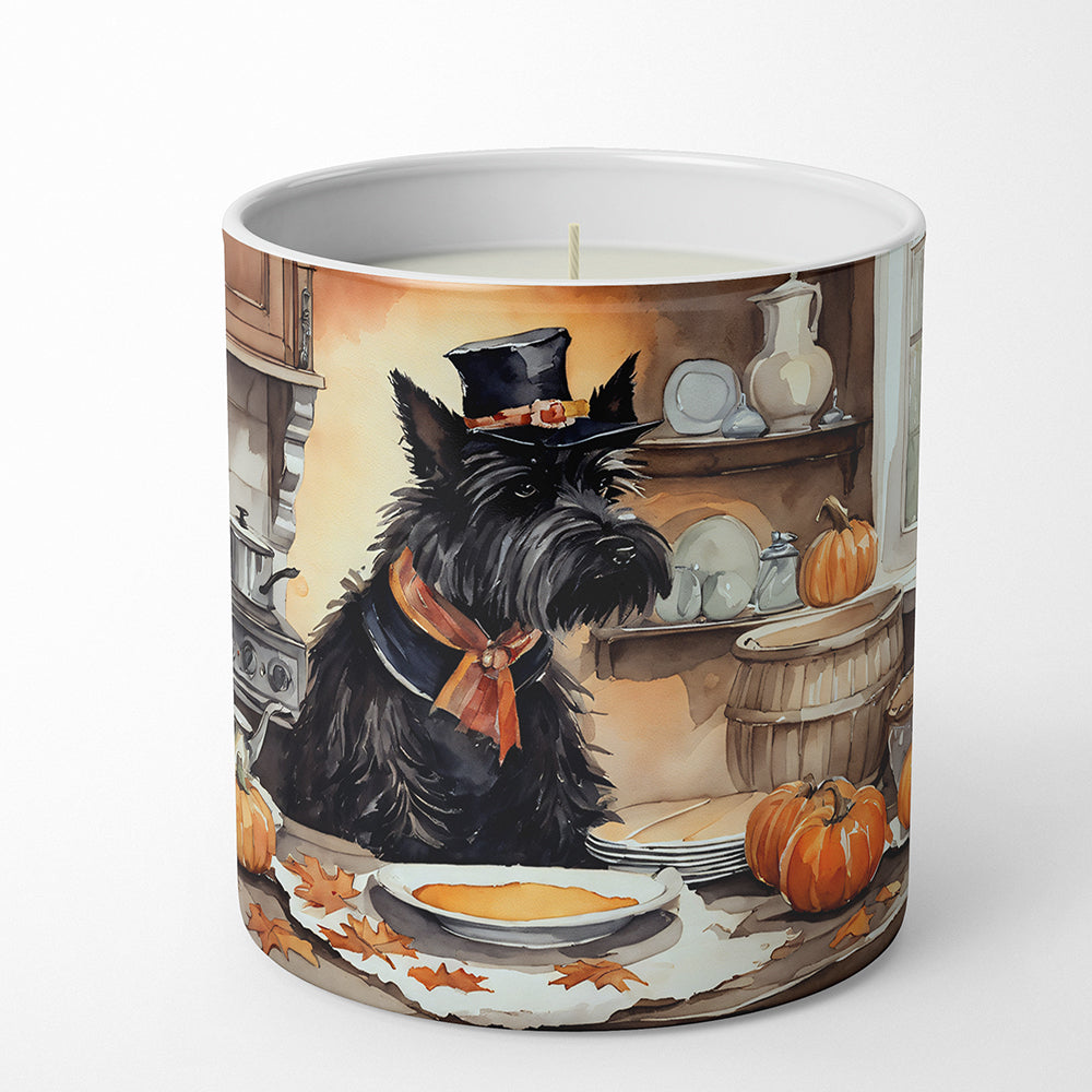 Caroline's Treasures Scottish Terrier Fall Kitchen Pumpkins Decorative Soy Candle