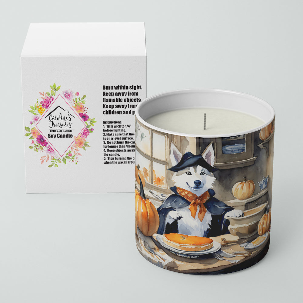 Siberian Husky Fall Kitchen Pumpkins Decorative Soy Candle