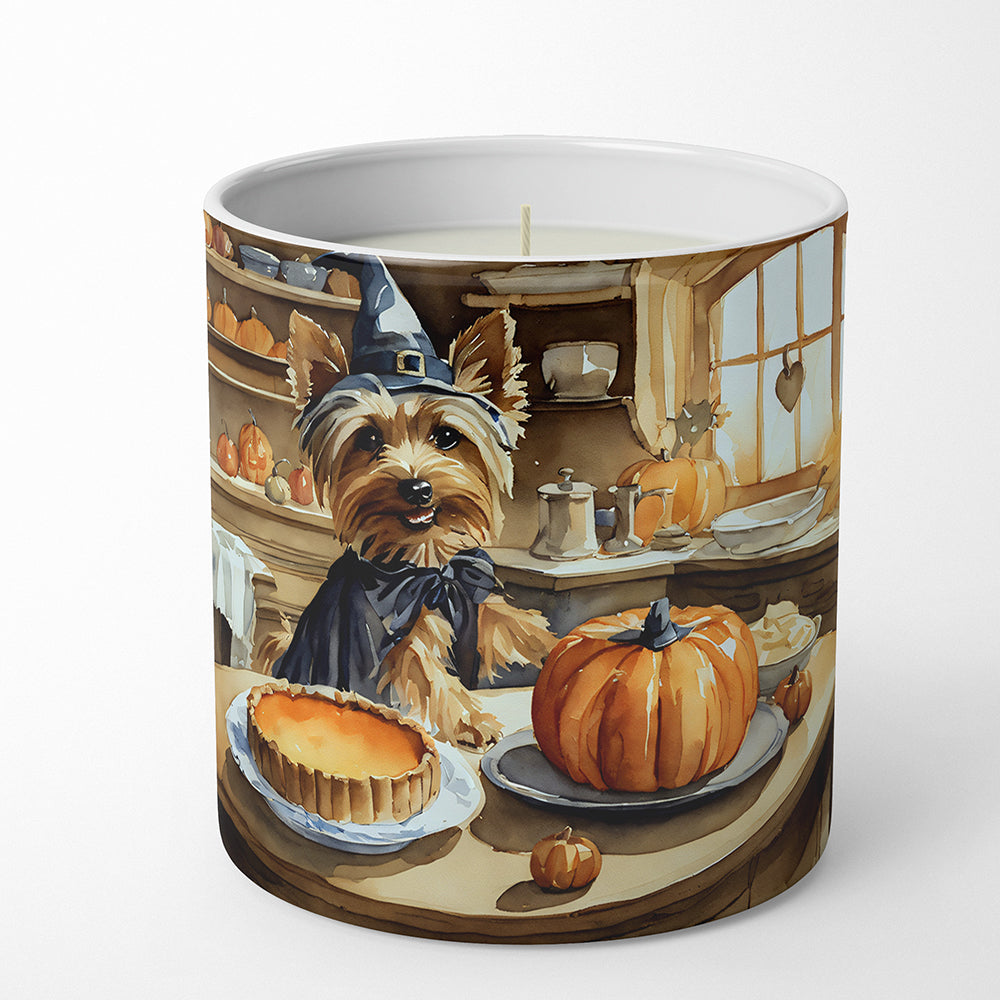 Buy this Silky Terrier Fall Kitchen Pumpkins Decorative Soy Candle