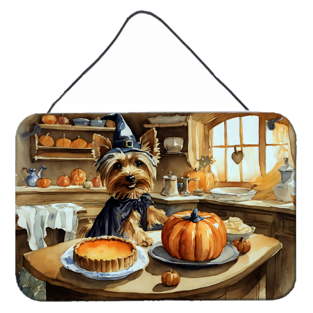 Buy this Silky Terrier Fall Kitchen Pumpkins Wall or Door Hanging Prints