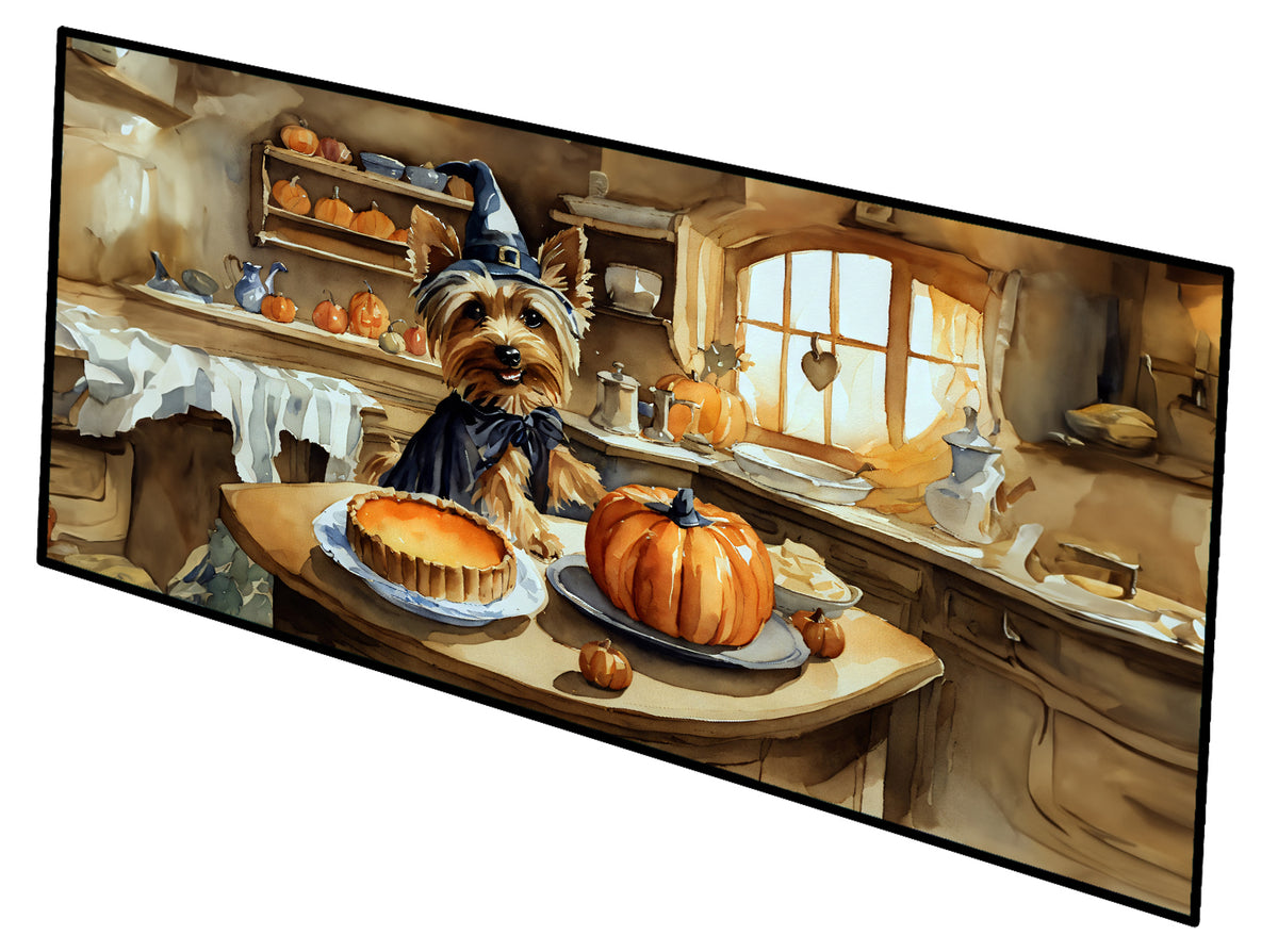 Buy this Silky Terrier Fall Kitchen Pumpkins Runner Mat 28x58
