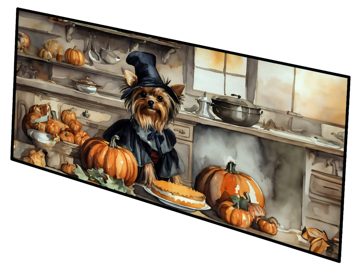 Buy this Yorkie Fall Kitchen Pumpkins Runner Mat 28x58