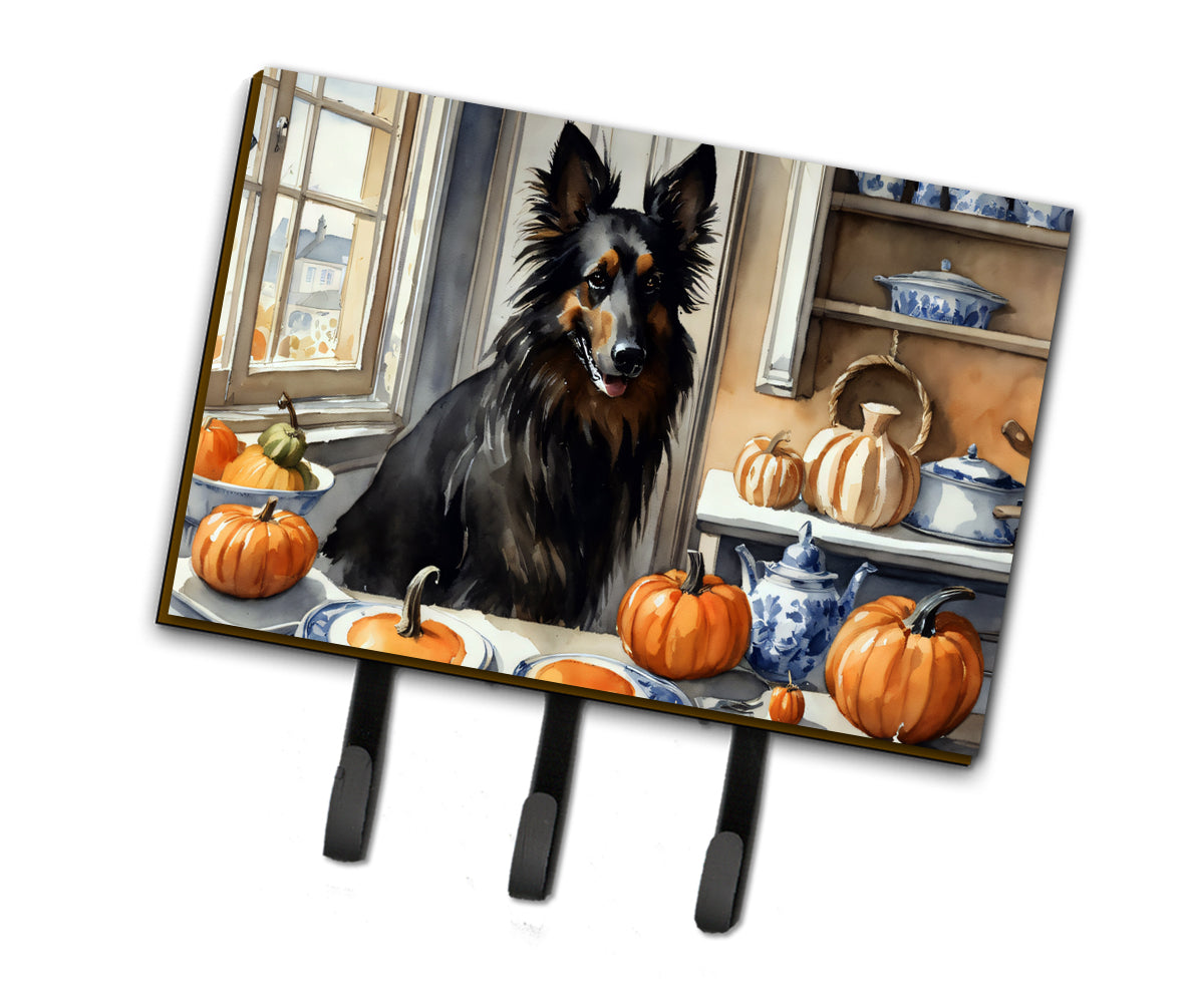 Buy this Belgian Sheepdog Fall Kitchen Pumpkins Leash or Key Holder