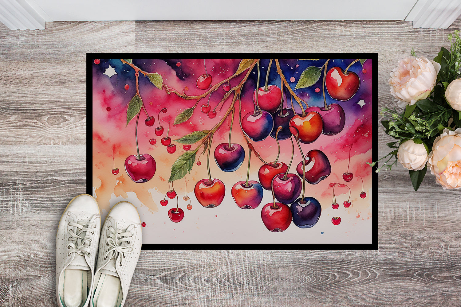 Buy this Colorful Cherries Indoor or Outdoor Mat 24x36