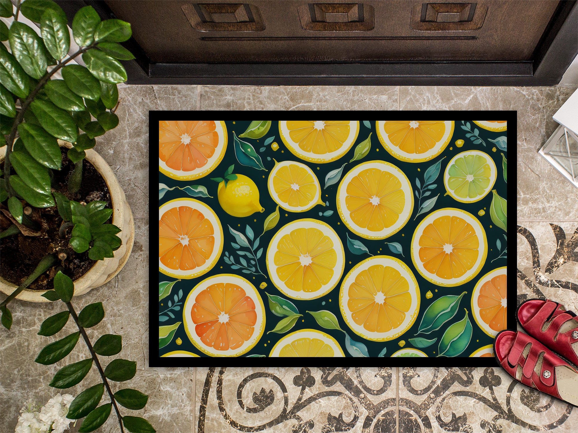 Colorful Lemons Indoor or Outdoor Mat 24x36