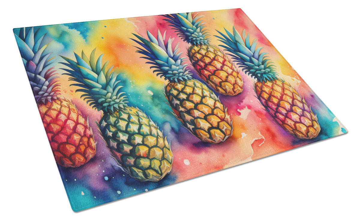 Buy this Colorful Pineapples Glass Cutting Board Large