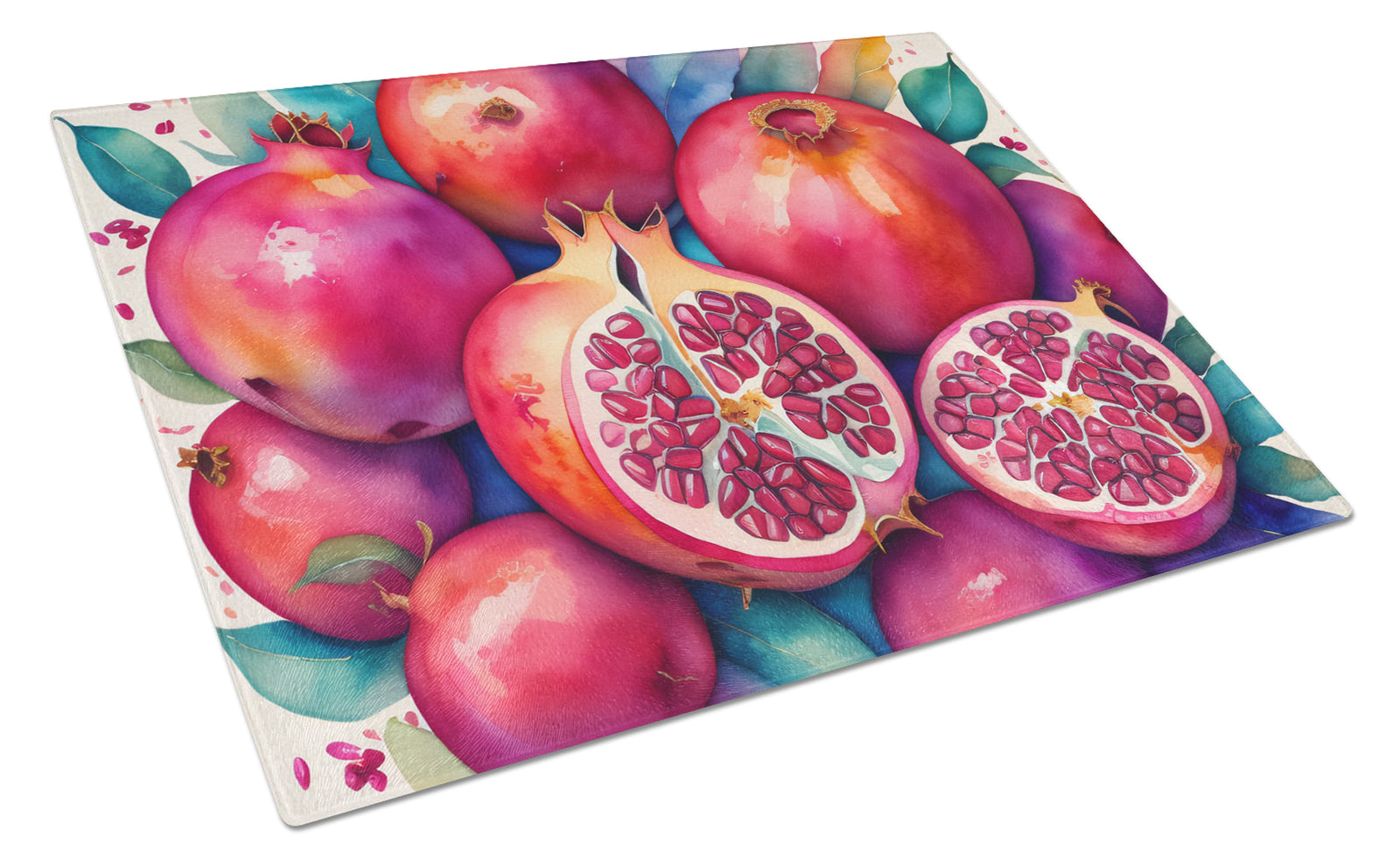 Buy this Colorful Pomegranates Glass Cutting Board Large