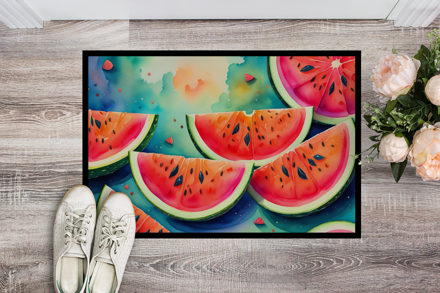 Colorful Watermelons Doormat 18x27