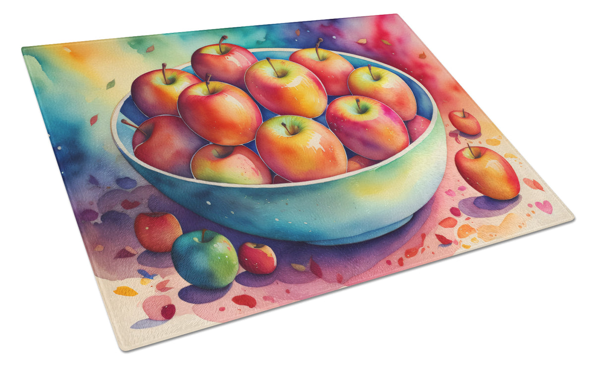 Buy this Colorful Apples Glass Cutting Board Large