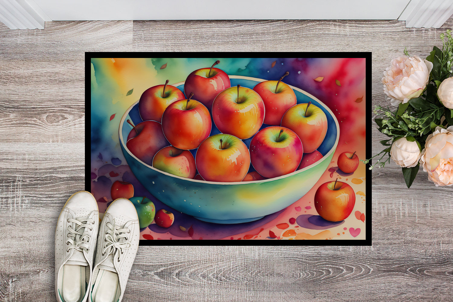 Colorful Apples Doormat 18x27