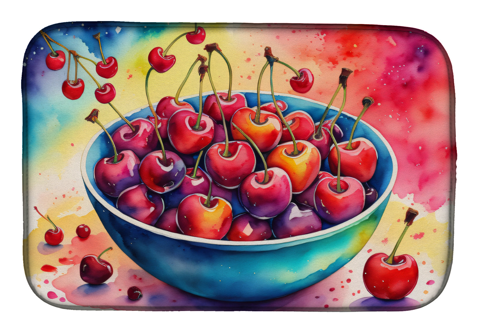 Buy this Colorful Cherries Dish Drying Mat