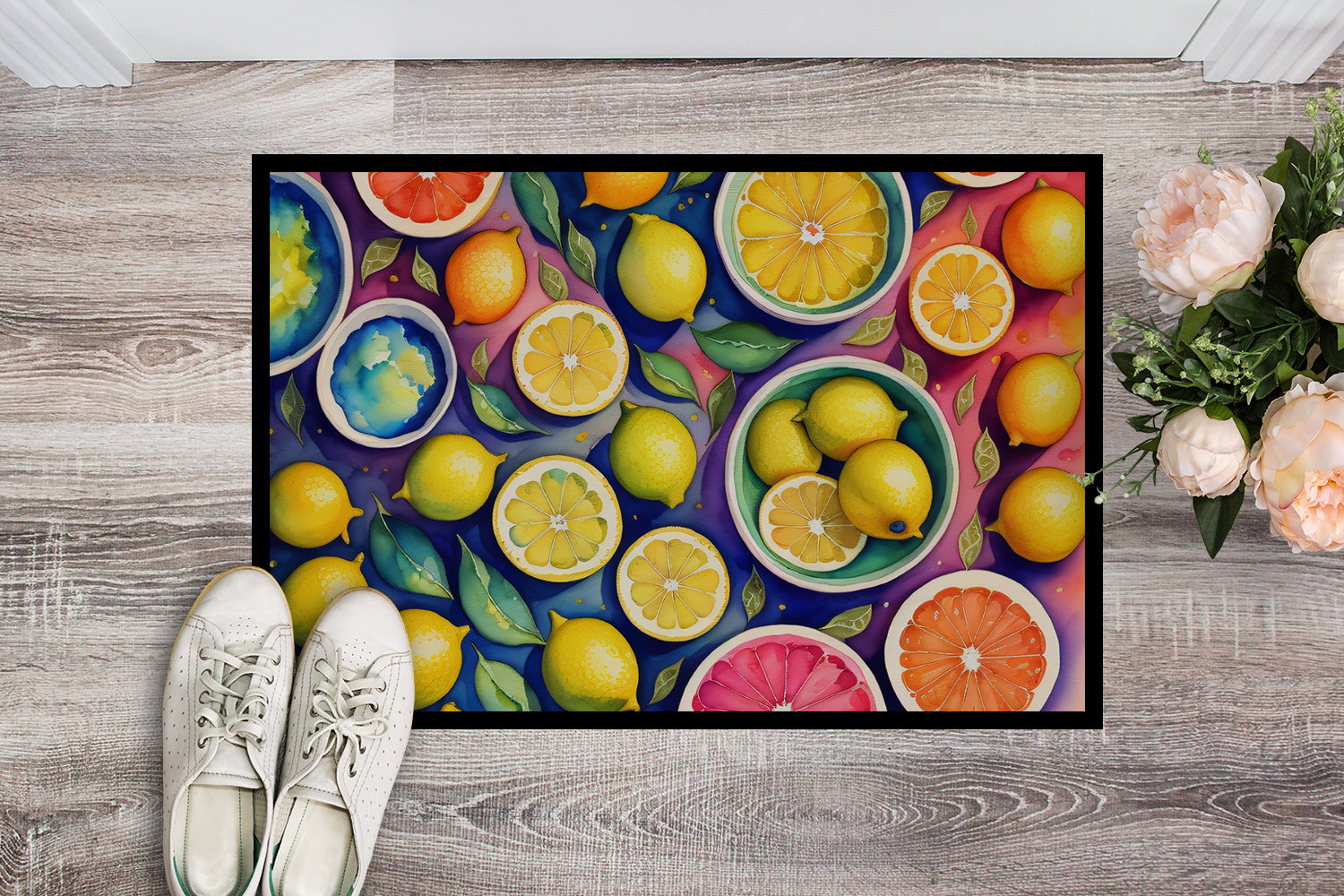 Colorful Lemons Doormat 18x27