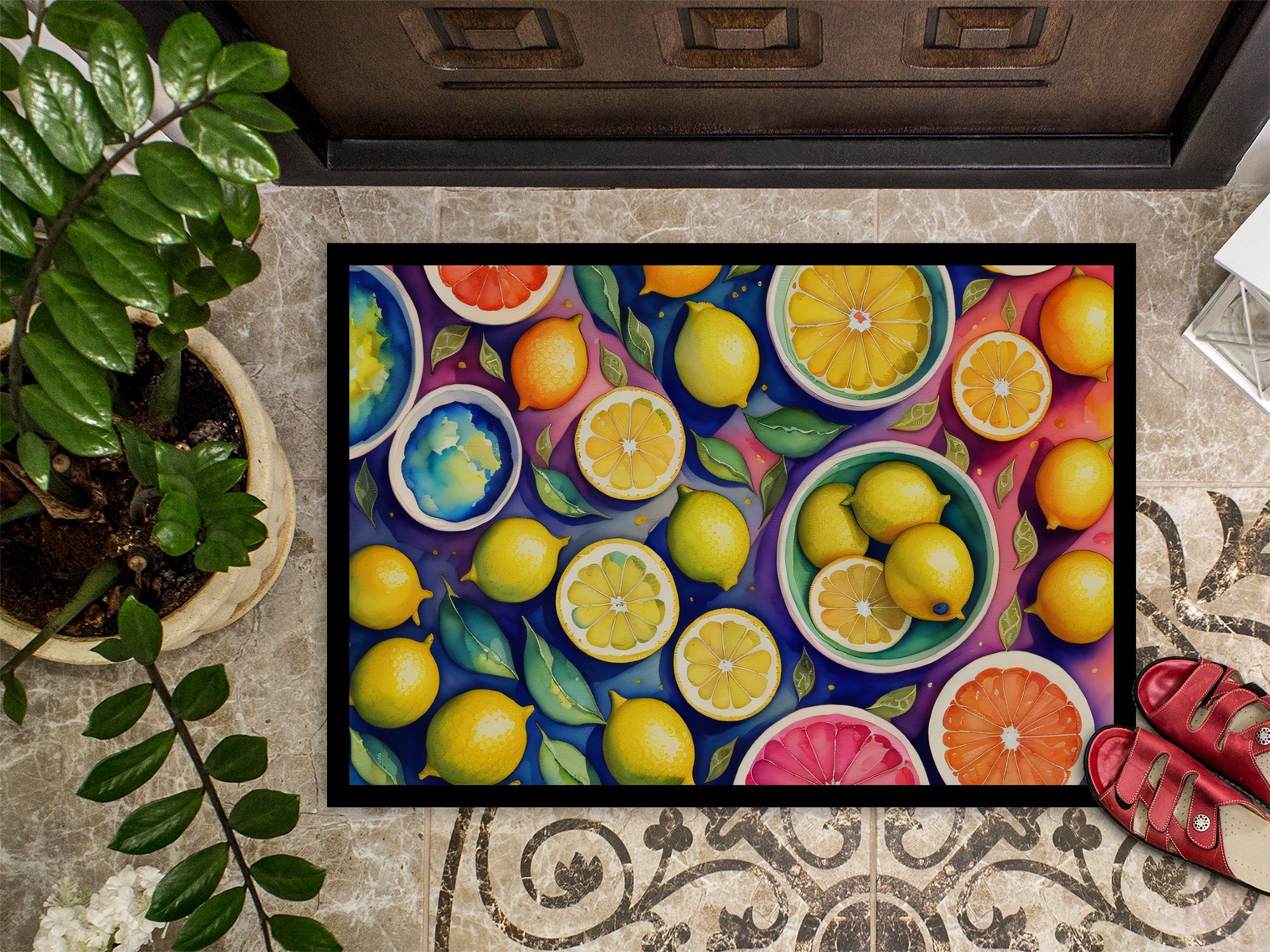 Colorful Lemons Doormat 18x27