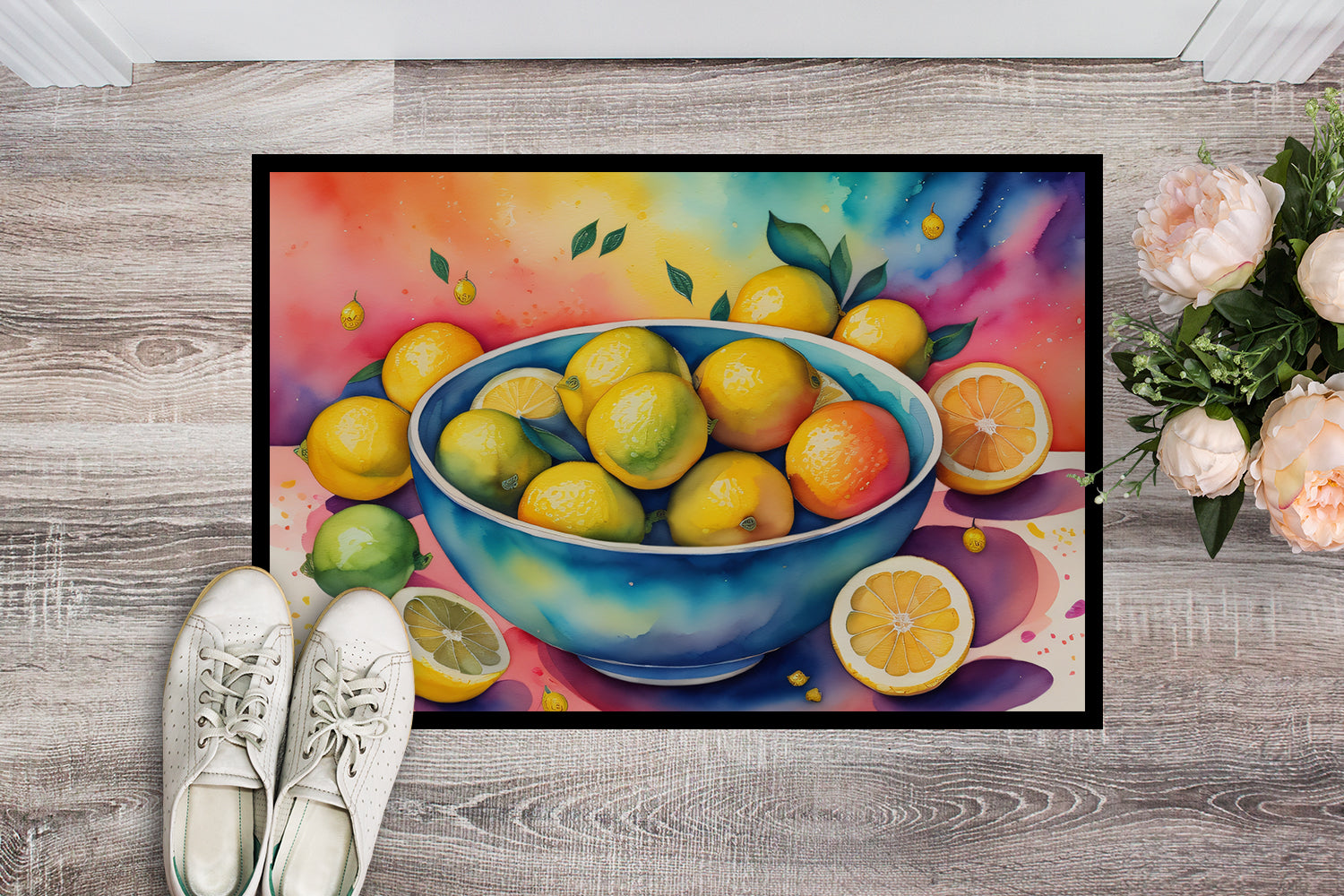 Buy this Colorful Lemons Indoor or Outdoor Mat 24x36