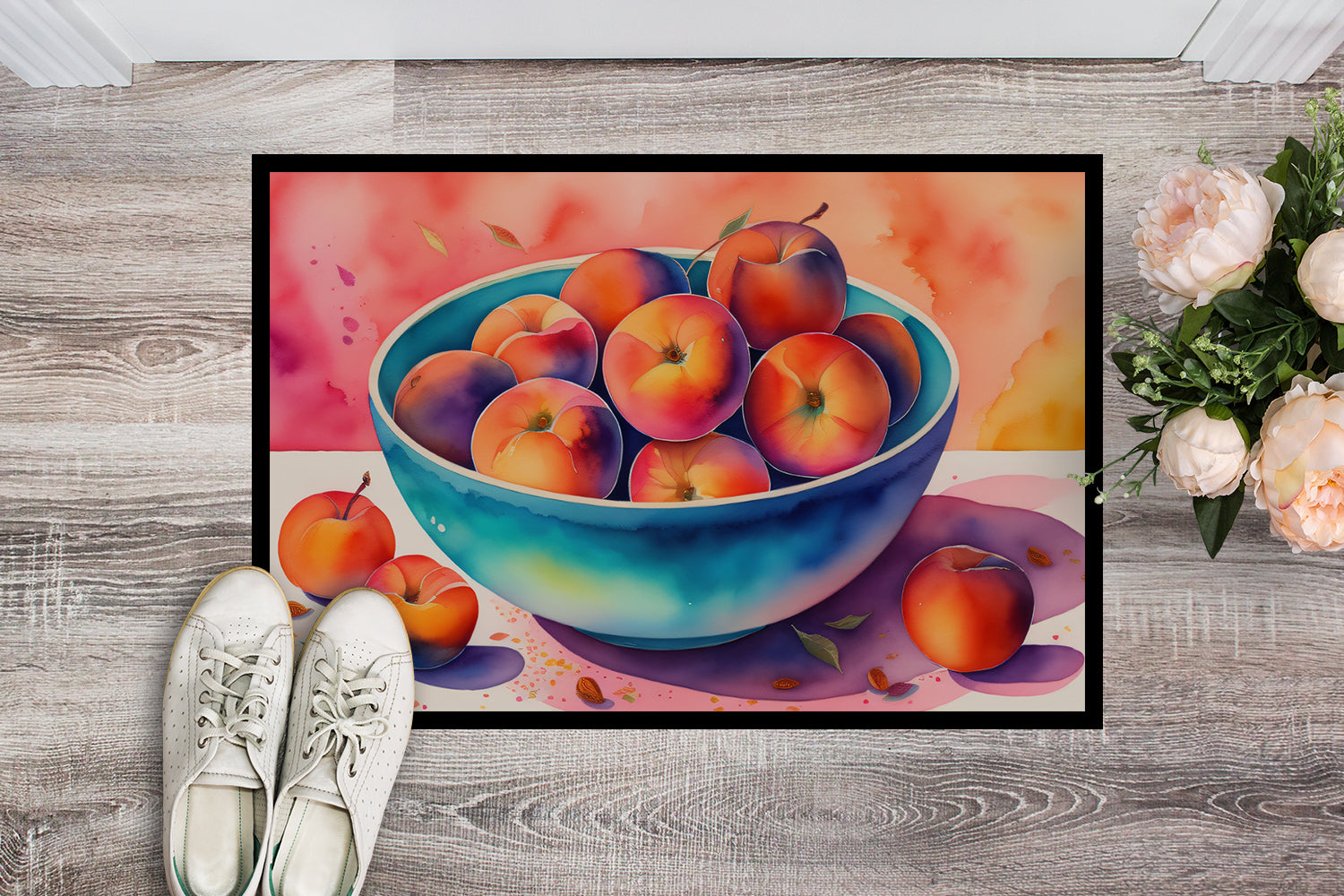 Colorful Peaches Indoor or Outdoor Mat 24x36