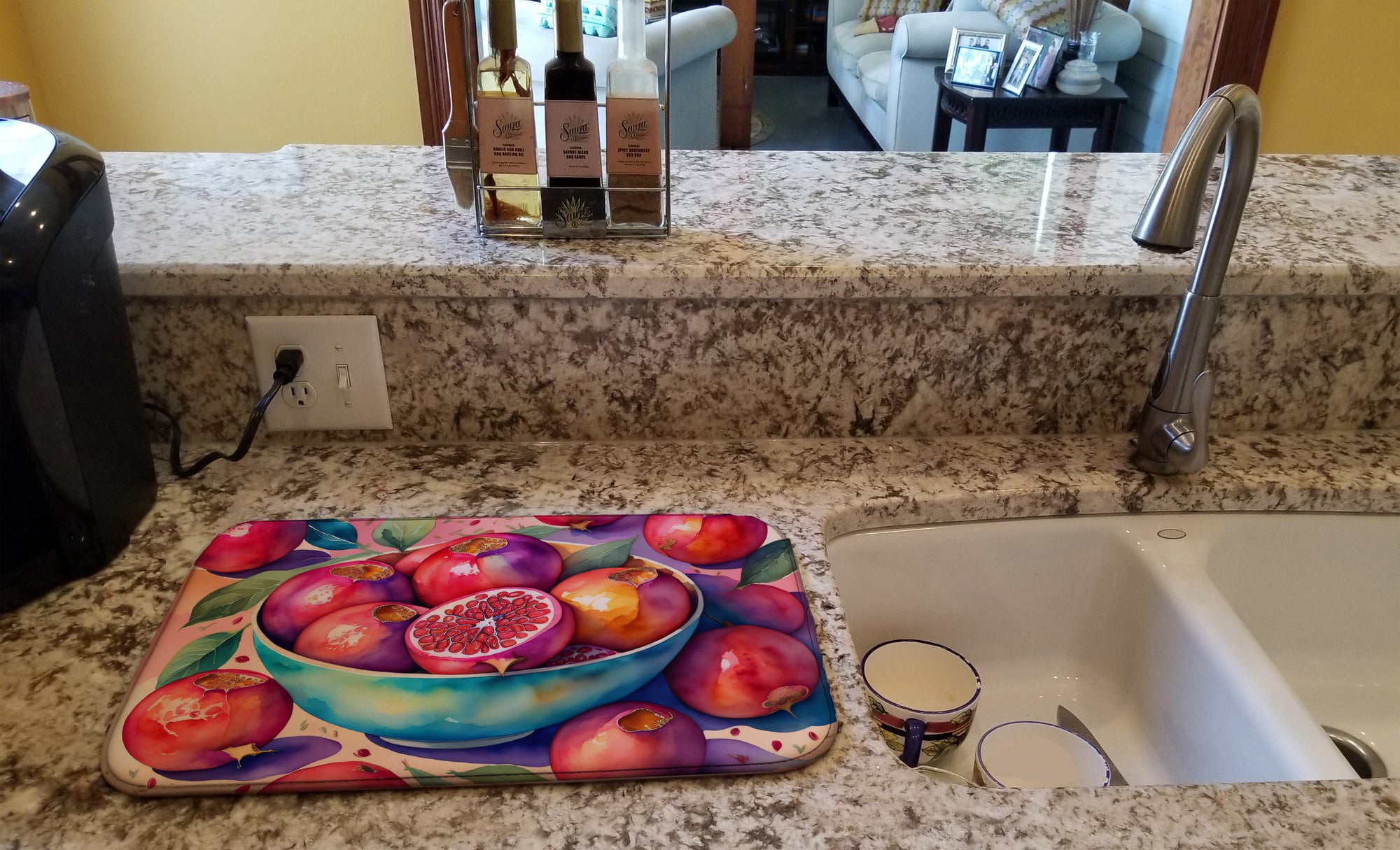 Buy this Colorful Pomegranates Dish Drying Mat