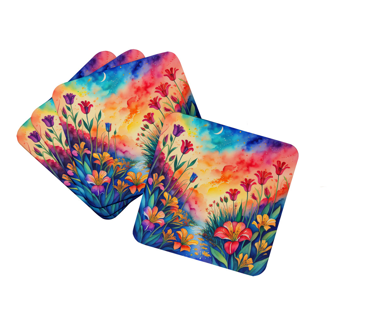 Buy this Colorful Alstroemerias Foam Coaster Set of 4
