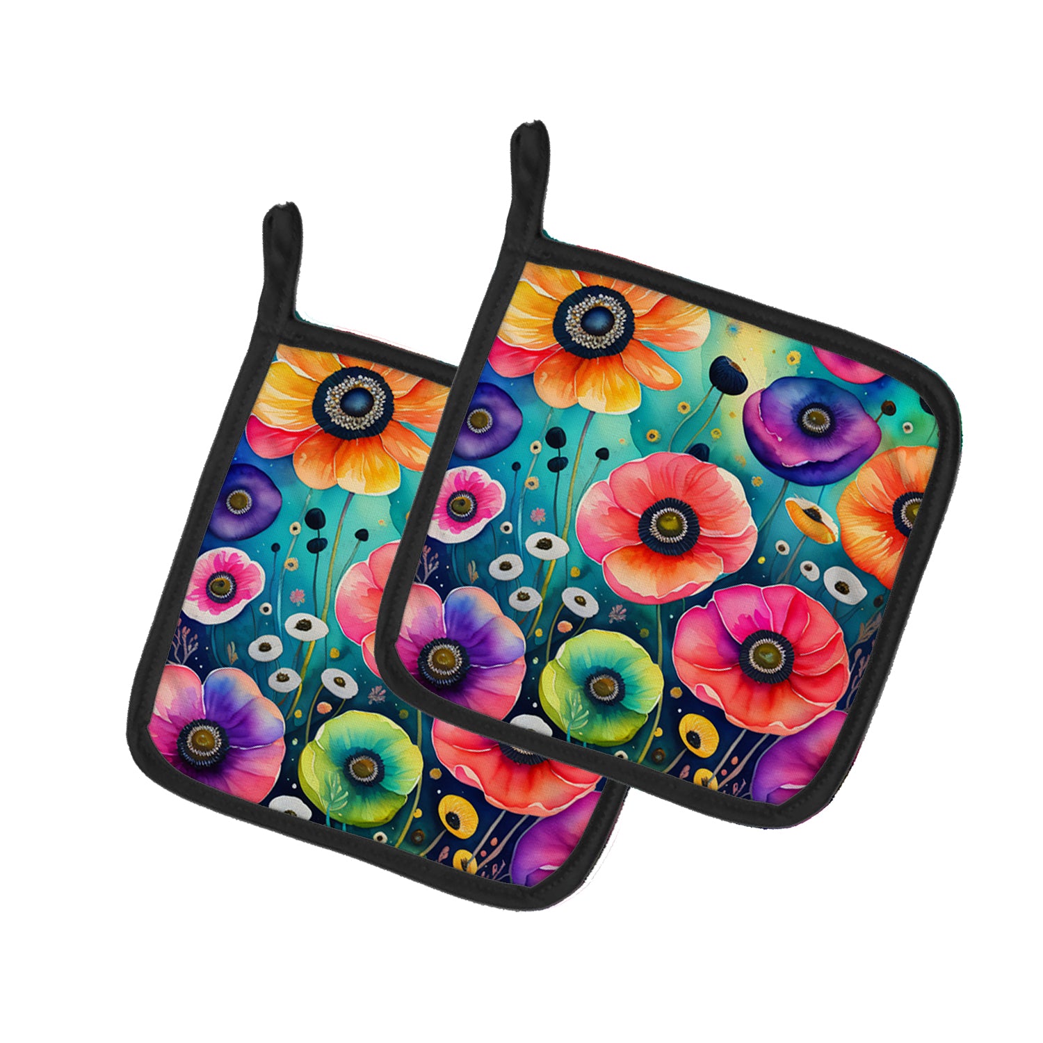 Buy this Colorful Anemones Pair of Pot Holders