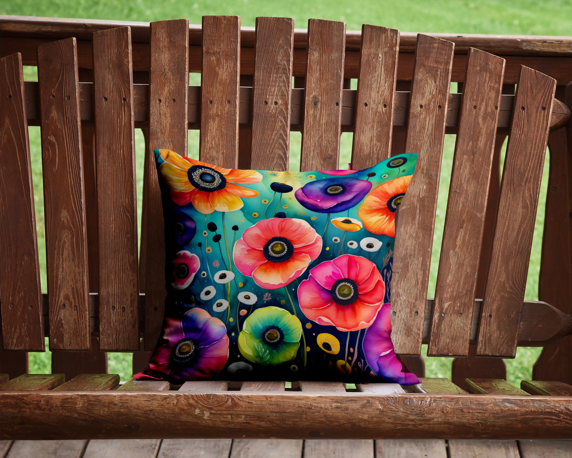 Buy this Colorful Anemones Fabric Decorative Pillow